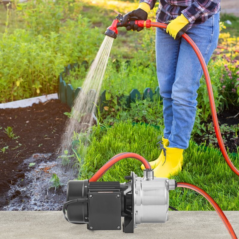 3/4HP SUS304 Stainless Steel Shallow Well Jet Pump, 115 Volt, 18.5 GPM ...