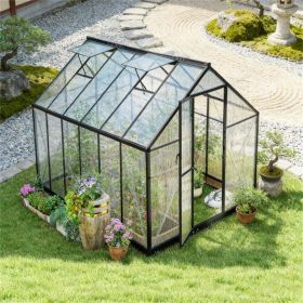 Greenhouse, black, with adjustable roof vents