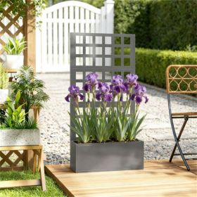 Elevated garden bed, planting box, plant rack, gray