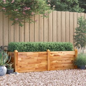 Garden Raised Bed Natural wood Solid acacia wood Large Stackable