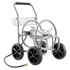 Hose Reel Cart, Hold Up to 300 ft of 5/8'' Hose, Garden Water Hose Carts Mobile Tools with 4 Wheels