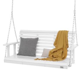 Wooden Porch Swing 4.5 ft, Patio bench swing for Courtyard & Garden, Upgraded 880 lbs Strong Load Capacity