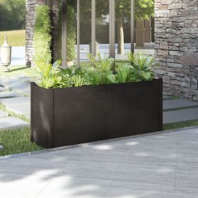 Garden Planter Black Solid pinewood Large Durable