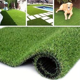 Artificial Turf for Lawn - 3.3ft x 32.3ft , 0.8 inch Indoor Outdoor Synthetic Grass Rug, Realistic Fake Grass Mat for Garden, Yard, Patio