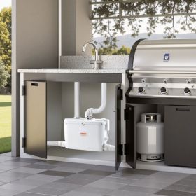 Macerator Pump 500W 29 GPM Flow 26 Ft Head Lift Pump For Kitchen Basement Sink (Option: White)