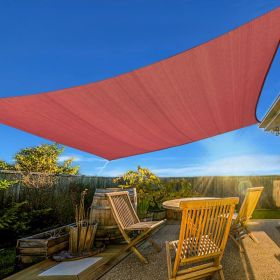 Prohibited From Sale On Amazon XISHAN 12'X16' Turquoise,Dark Grey,Light Grey,Rust Red,Scarlet,Sand,Beige HDPE Sunshade Sail, 160 Grams (Option: 12X16ft-Rust Red)