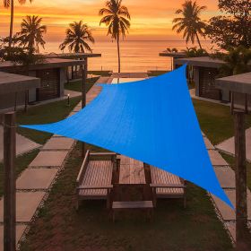Artpuch Custom Size Sky Blue Sun Shade Sail Triangle Canopy 185 GSM Durable Fabric UV Block Awning for Outdoor Patio Garden Backyard (Customized (Color: Sky Blue, size: 08'x19')