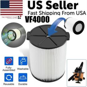 VF4000 Replacement WetDry Washable Vacuum Garage Shop Vac Pleated Filter (Option: Default)